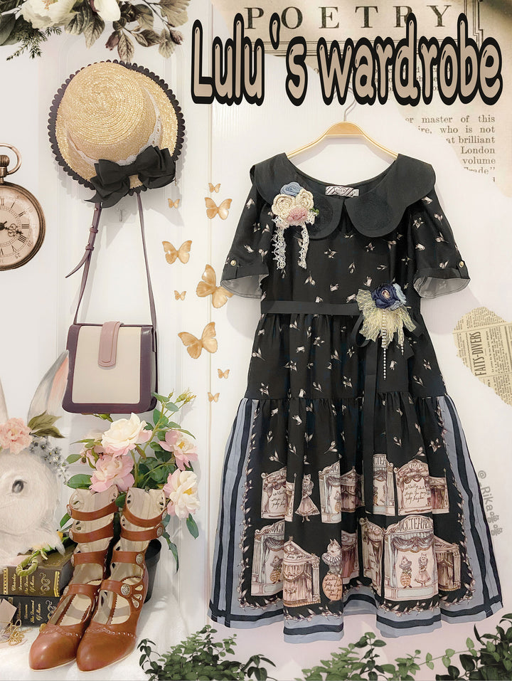 Magic Tea Party~elegant Lolita A-Line Printing OP Dress   