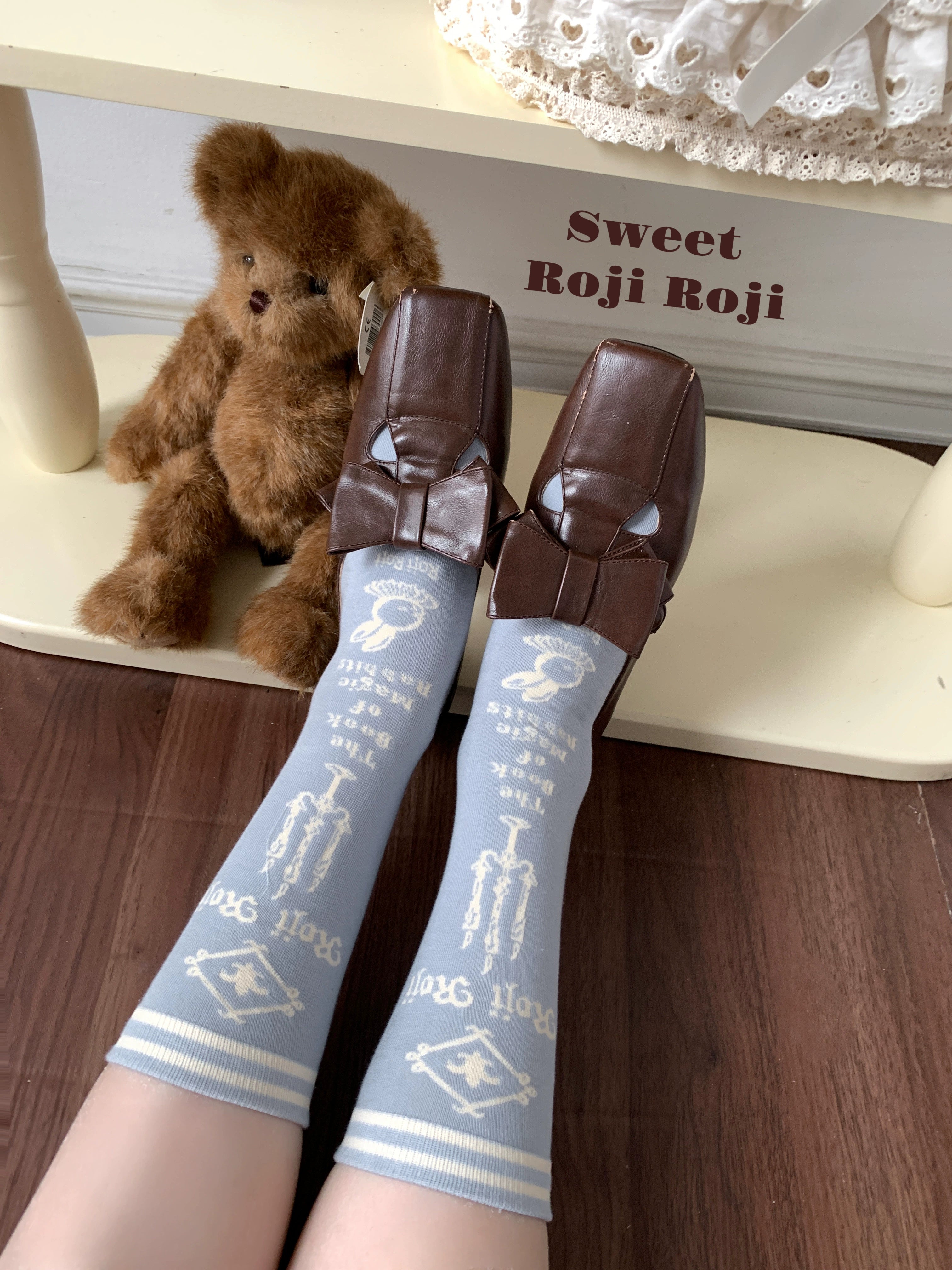 Roji Roji - Printed Cotton Sweet Lolita Calf Socks 44320:804794