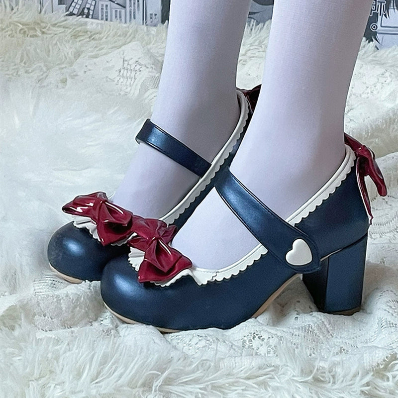 Fairy Godmother~Elegant Lolita Heels Shoes Mary Jane Shoes 34 Snow white Princess - high heels 
