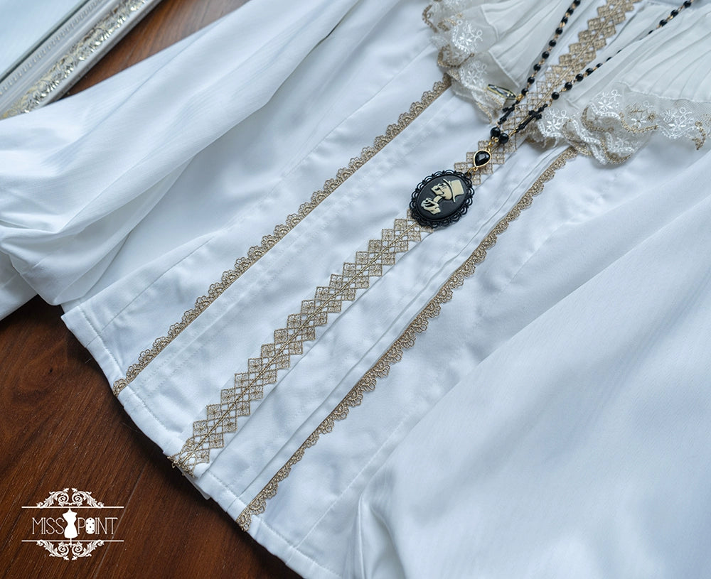 (BFM)Miss Point~Demon Hunting Notes~Elegant Lolita Blouse Ruffled Collar 33612:433976