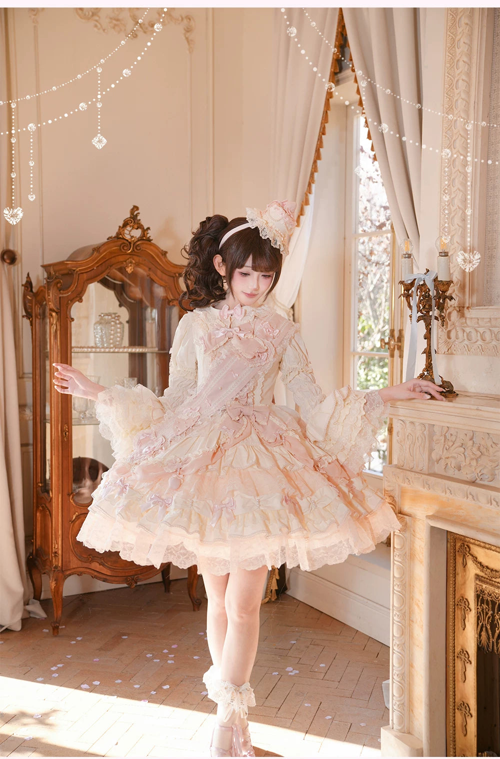 Strawberry Ribbon - Sweet Lolita Wedding Dress, Side Opening 44910:827496
