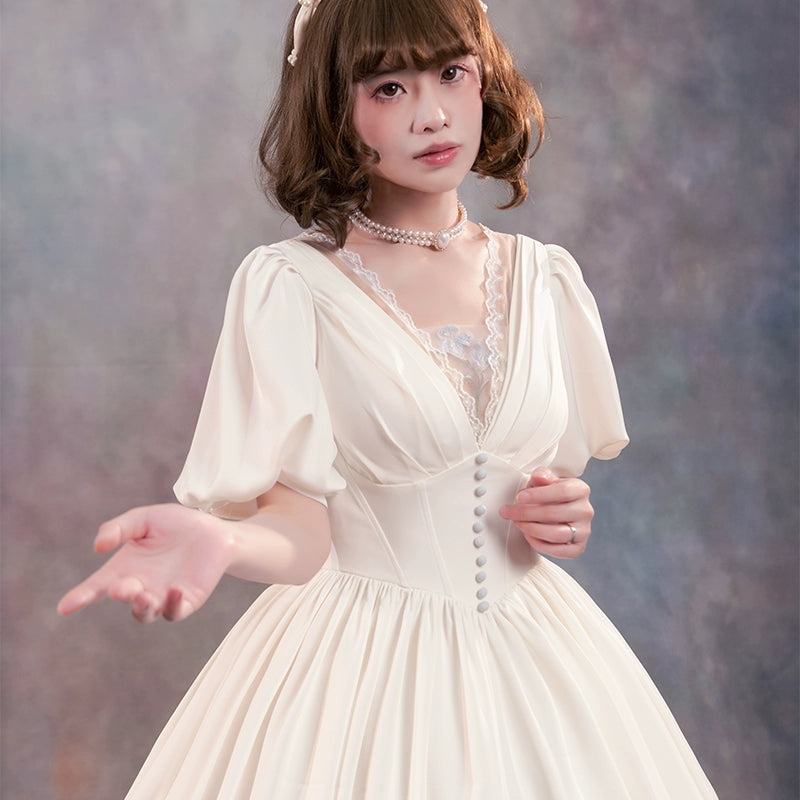 Fantastic Wind~Iris Covenant~Vintage Lolita Dress Elegant OP Dress   