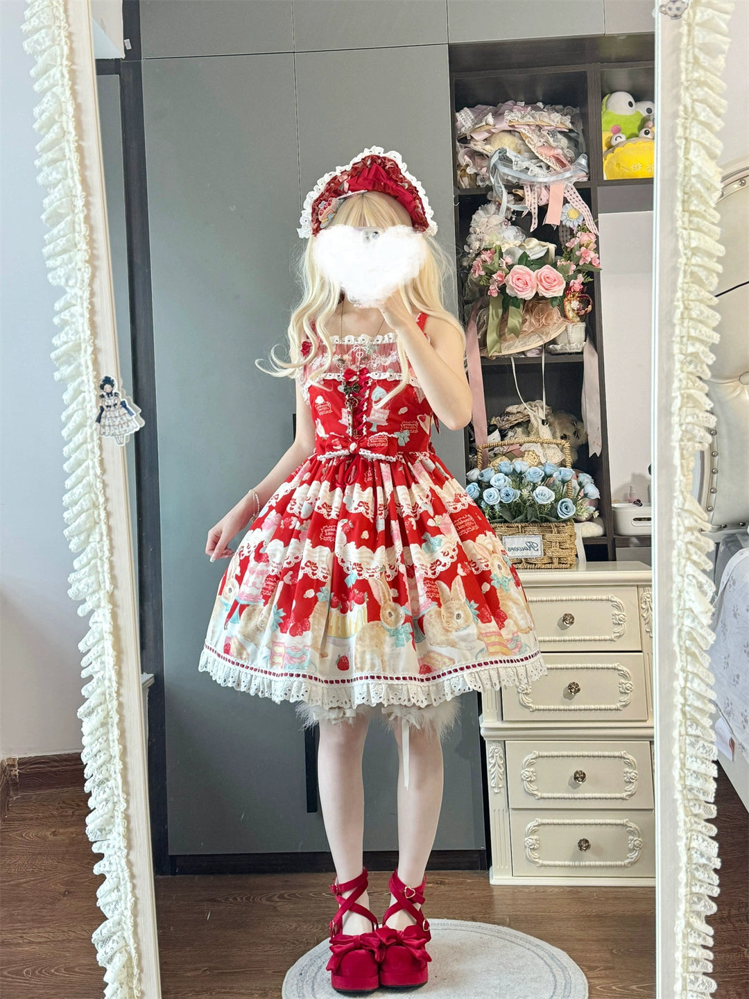 Dark Star Island~Honey Bunny Cake~Sweet Lolita JSK/OP/Strap SK/Shirt   