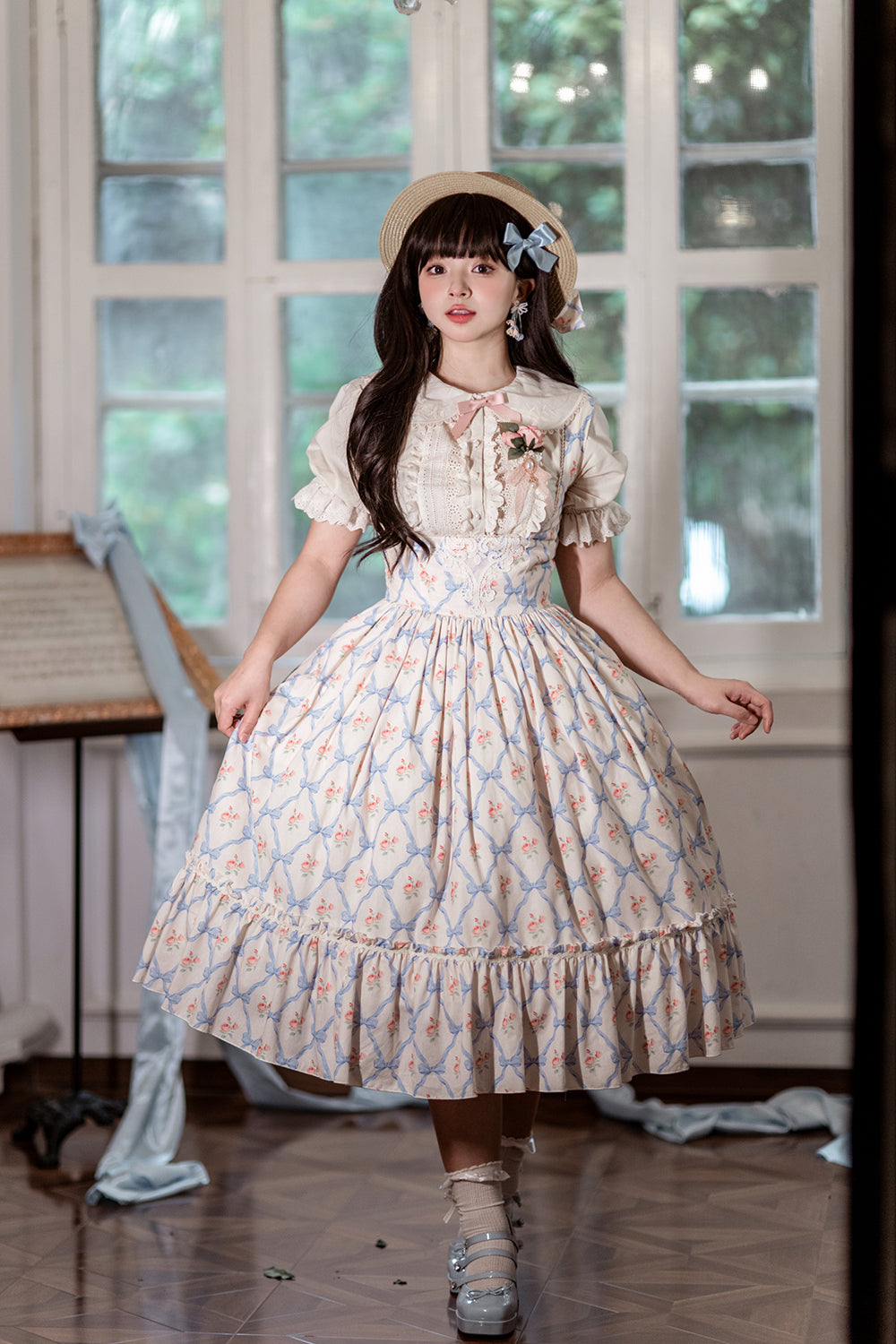 (Buyforme)Miss Point~Happy Summer Elegant Lolita Floral Jumper Skirt   