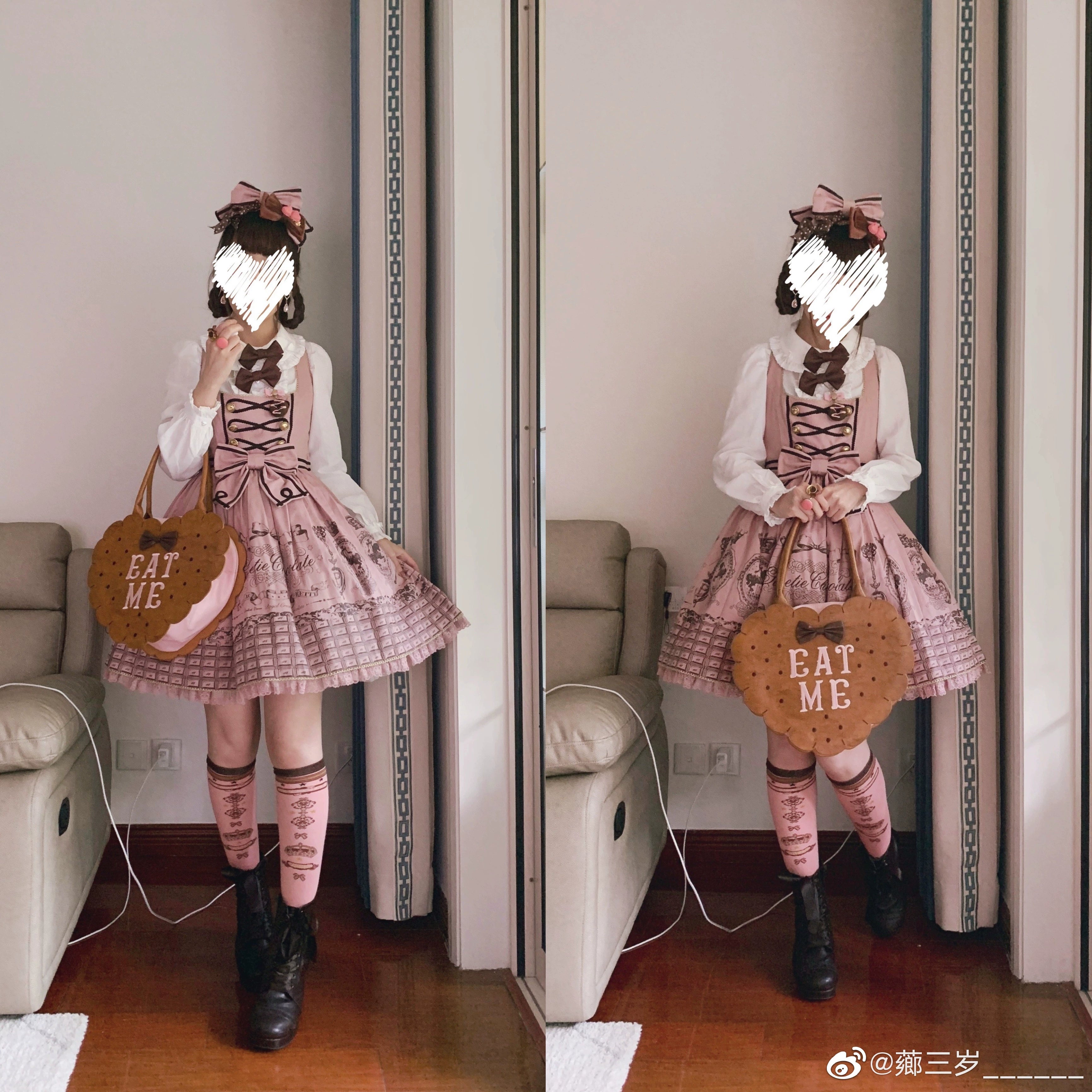 Yukines Box - Retro Lolita Chocolate Color Cotton Socks