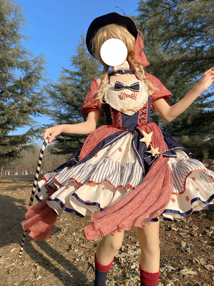 (BFM)Puppet Night~Circus Troupe~Daily Sweet Lolita Halter Dress   