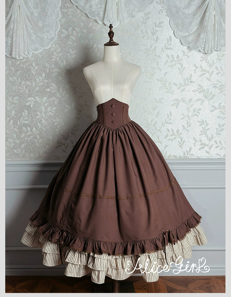 Alice Girl - Duke of Victoria - Classic Lolita SK & Overskirt Set 44092:794850