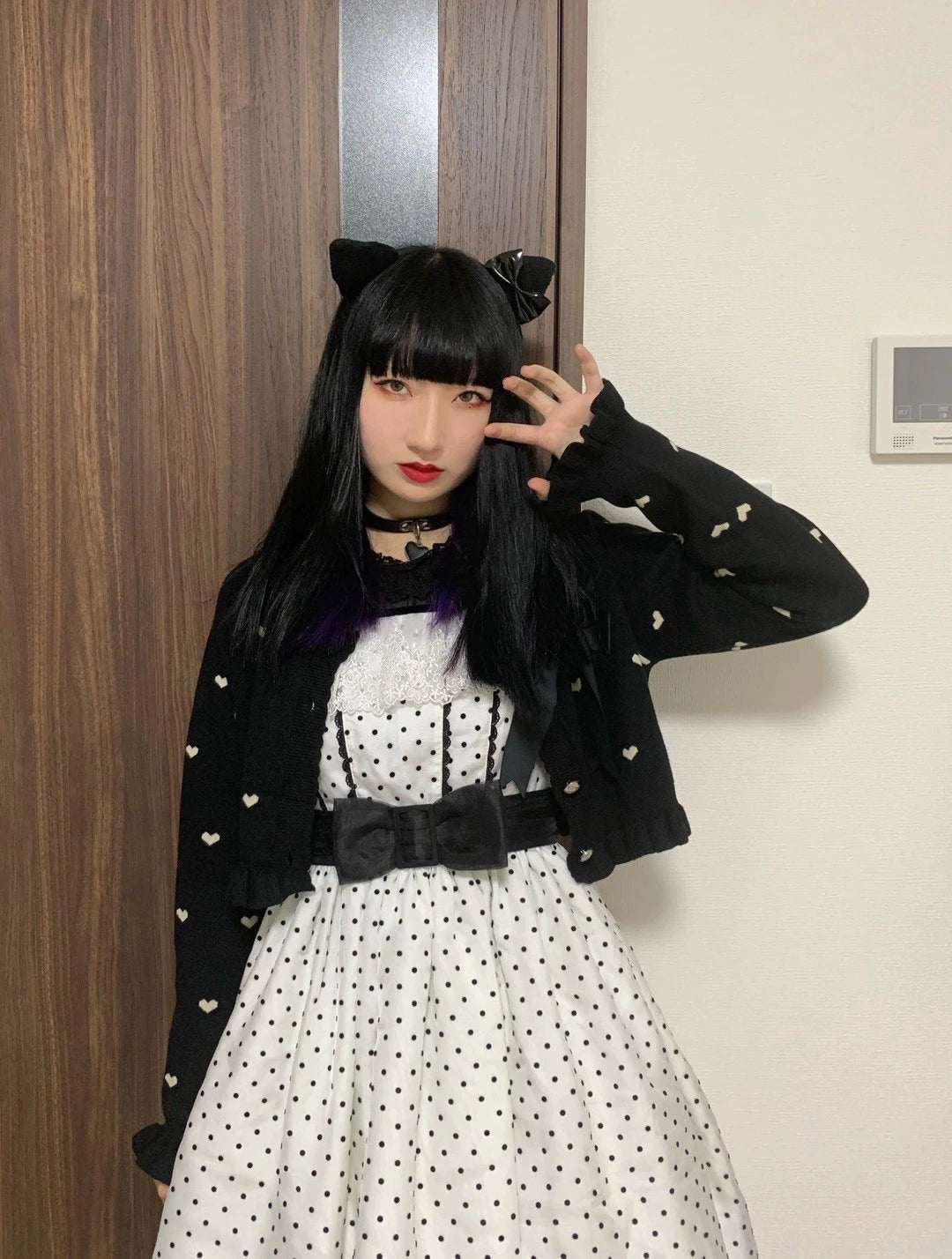 Yukines Box~Sweetheart~Sweet Lolita Short Sweater Mumlticolors free size black 