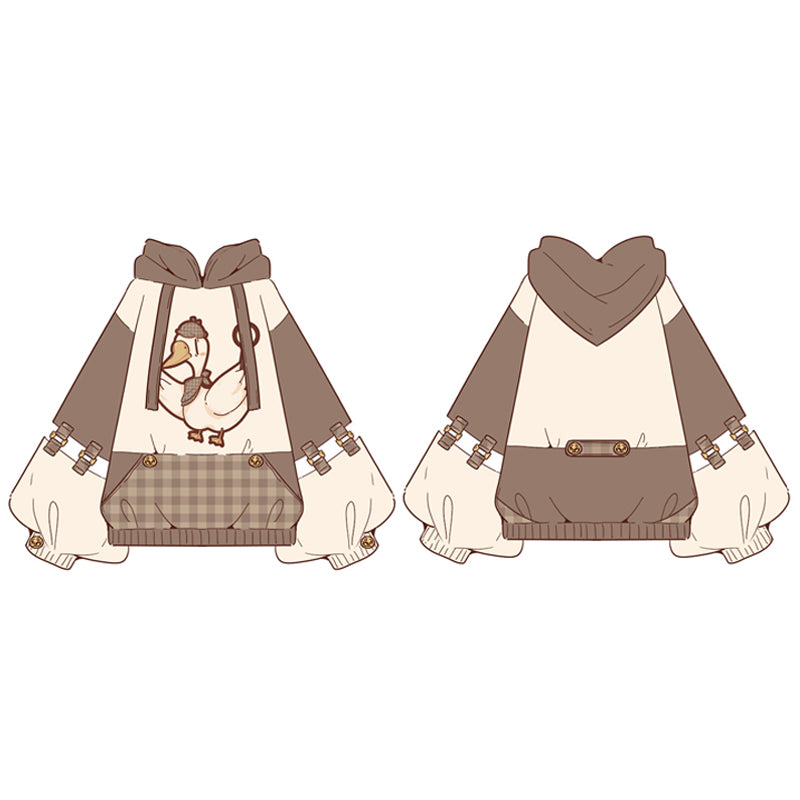 Piggy Bun - Famous Detective Goose - Retro Lolita Hoodie