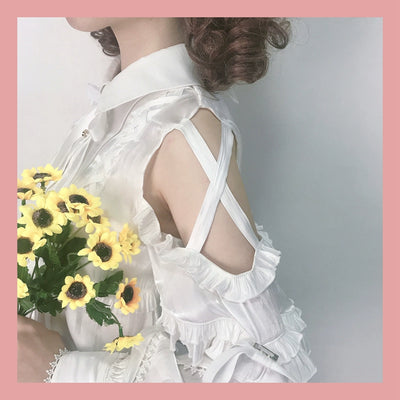 (BFM)OCELOT~Lolita Blouse Yuelong Poem Long Sleeve Inner Shirt   