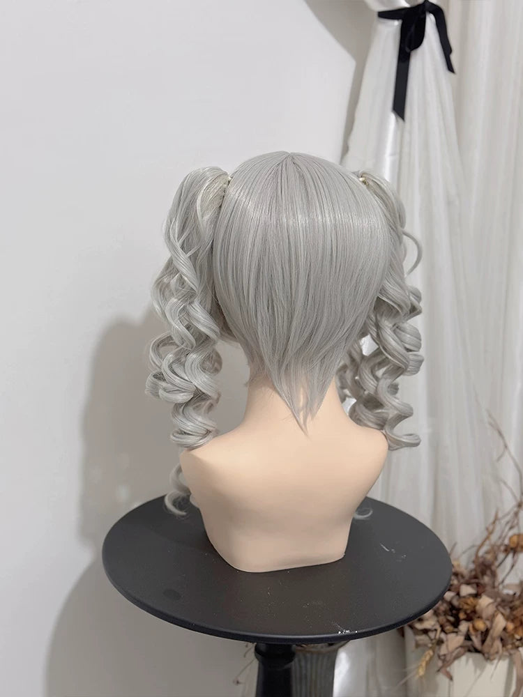 Gothic Lolita Short Wig, Detachable Curl Ponytails 44627:816253