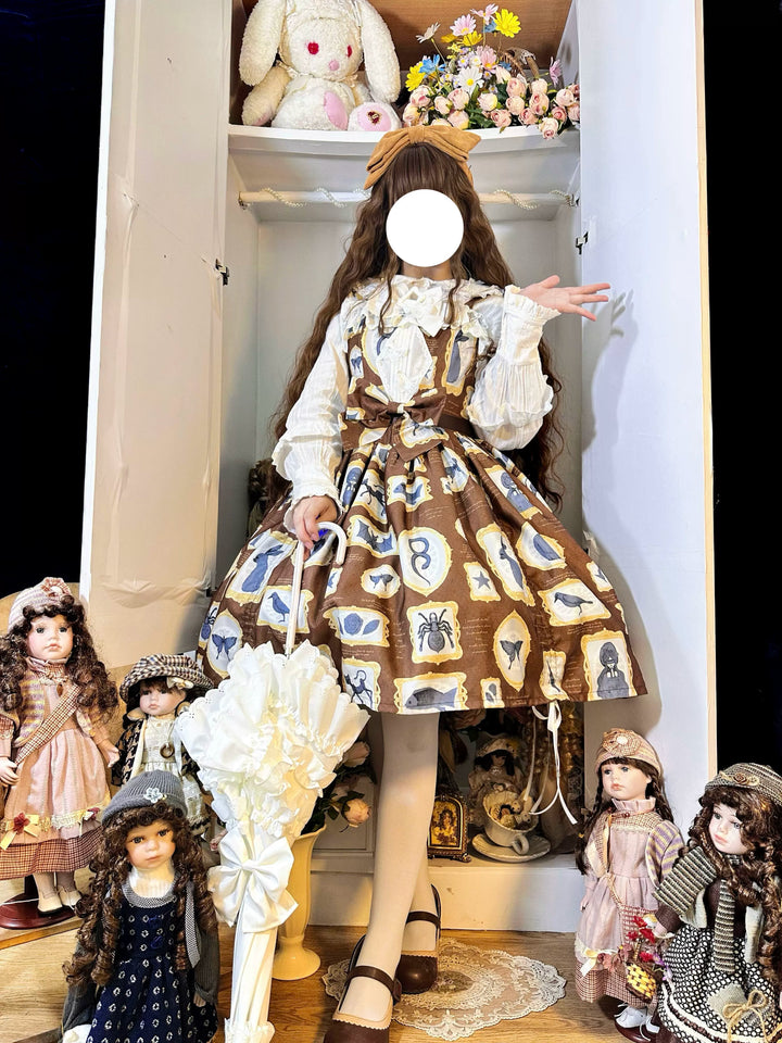 Magic Tea Party~Classic Lolita JSK with Elegant Art-Inspired Prints