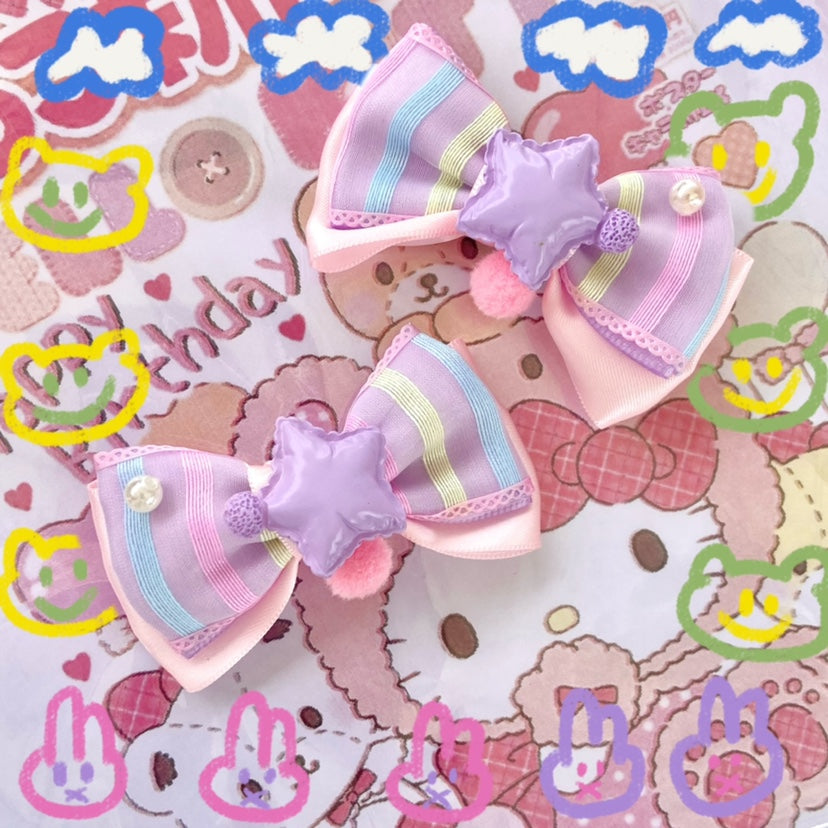 Bow Terminator - Sweet Lolita Head Accessory Handmade Hairpin