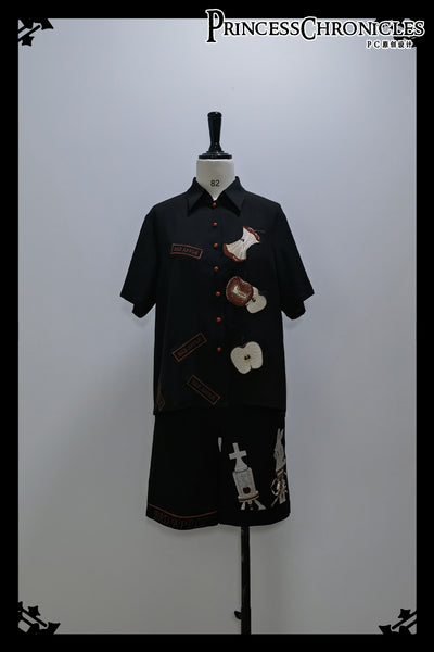 Princess Chronicles~badapple~Ouji Lolita Black Shirt and Shorts S black shirt 