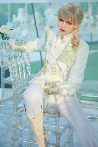 Immortal Thorn~Ouji Lolita Princes Long Retro Coat   