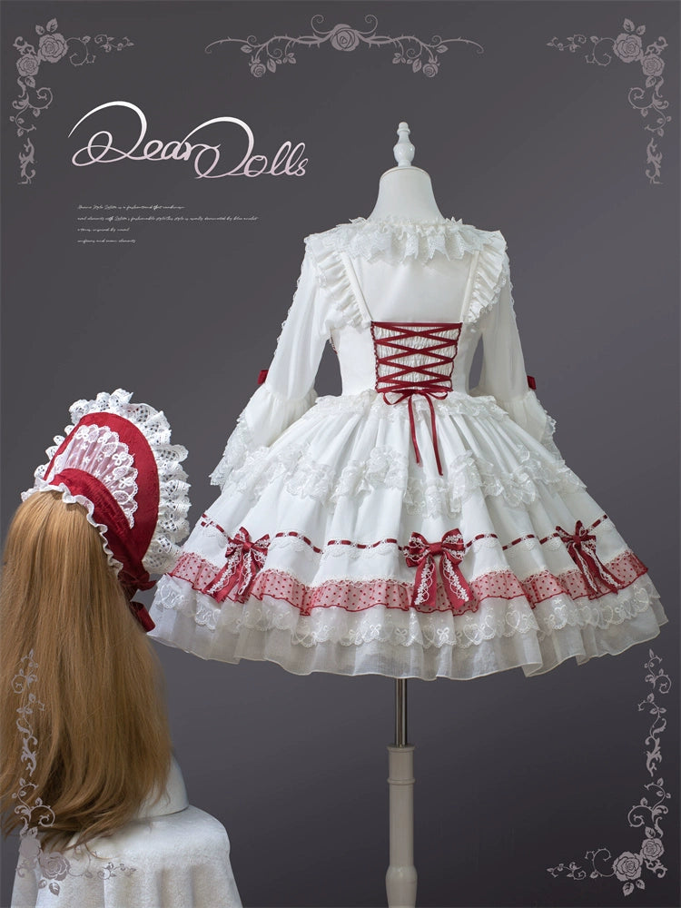 To Alice~Dear dolls~Sweet Lolita JSK Suit Princess Lolita Blouse and BNT