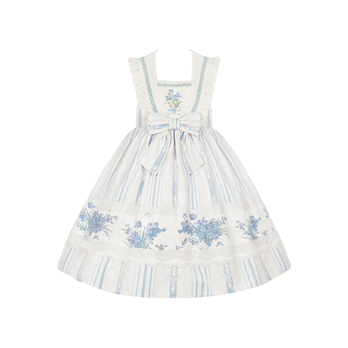 Iris - Classic Lolita JSK Dress Set, Iris Print and Embroidery 45997:871507