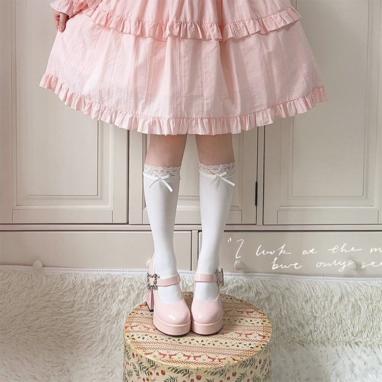 Dreamland~The cycle of all things~Lolita High Platform Shoes with Elegant Butterfly Buckle 42472:743427