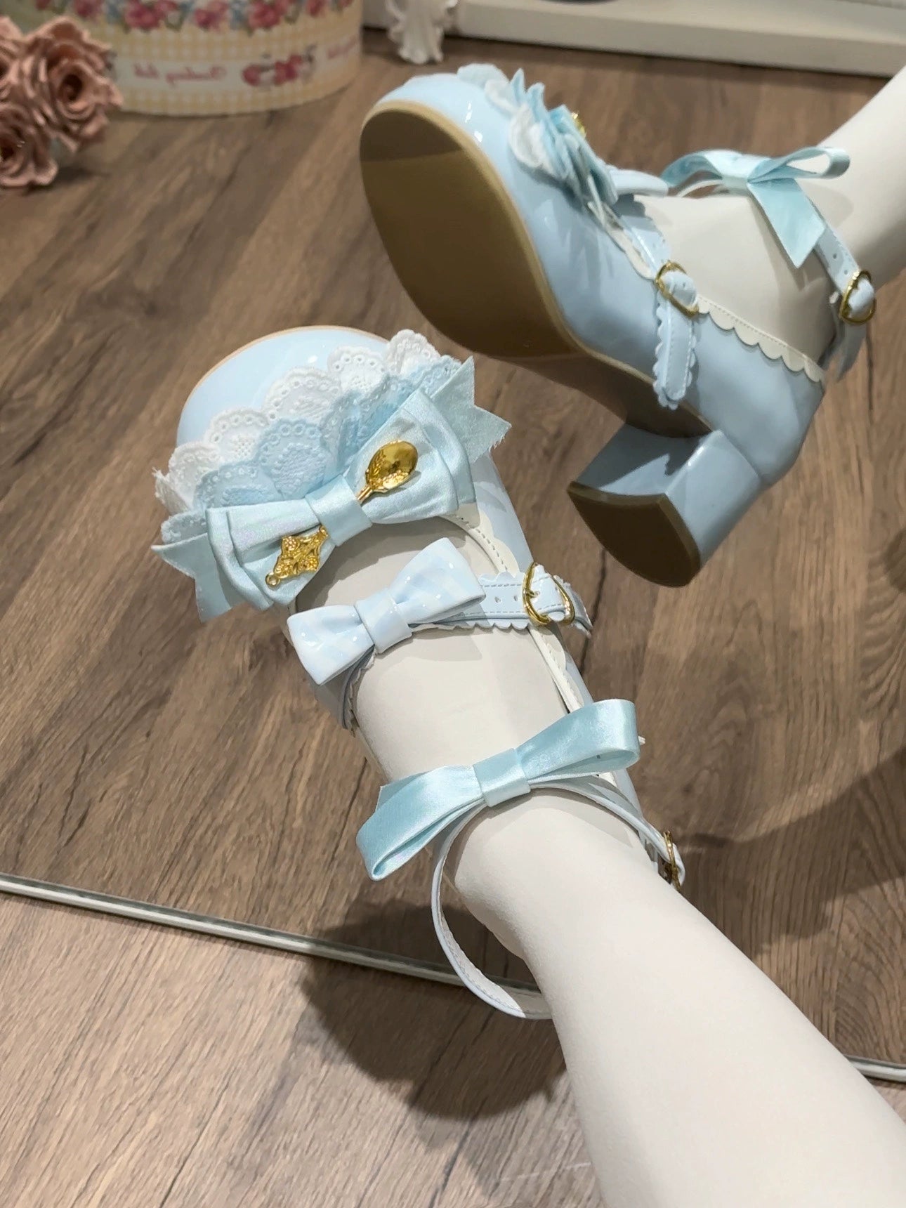 Beauty Bunny - Mousse Roll - Sweet Lolita Heel Shoes, Round Toe 43422:776358