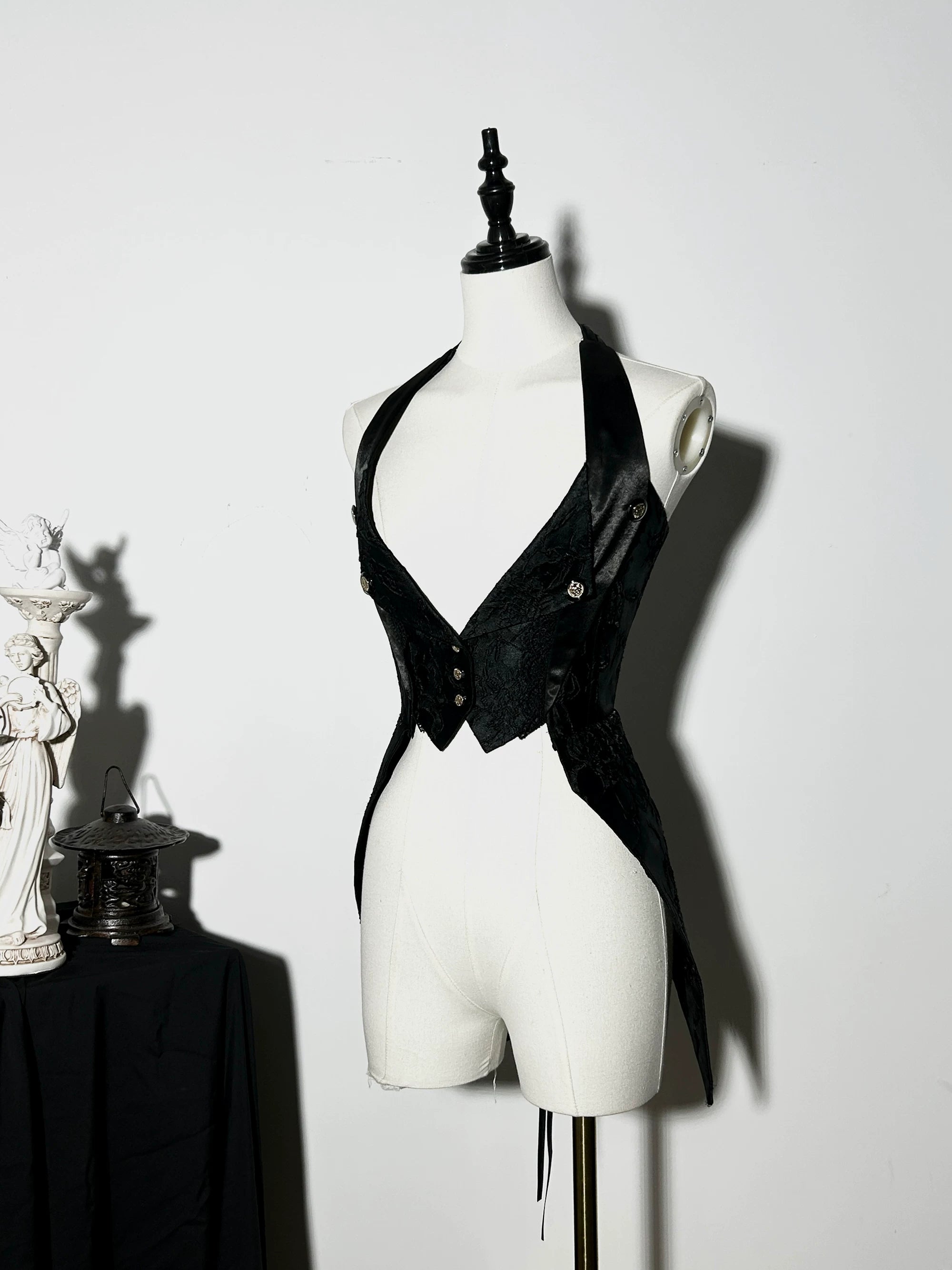 Genesis and Armageddon - Gothic Lolita High-low Hem Shirt, Boning SK (L M S) 44737:820911