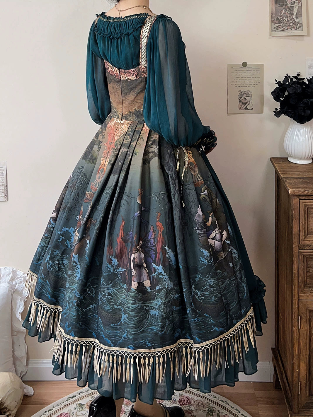 (BFM)FunCcino~Ragnarok~Nordic Style Loki Lolita JSK SK Dress 33160:406514