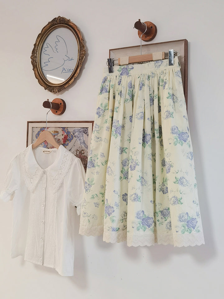 (Buyforme)Miss Point~Customized Vintage Sweet Elegant Rose Skirt   