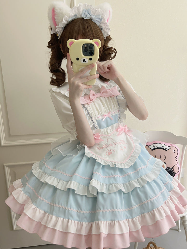 Sugar Girl~Cat Ear Tale~Sweet Lolita Jumper Dress Suspender Dress