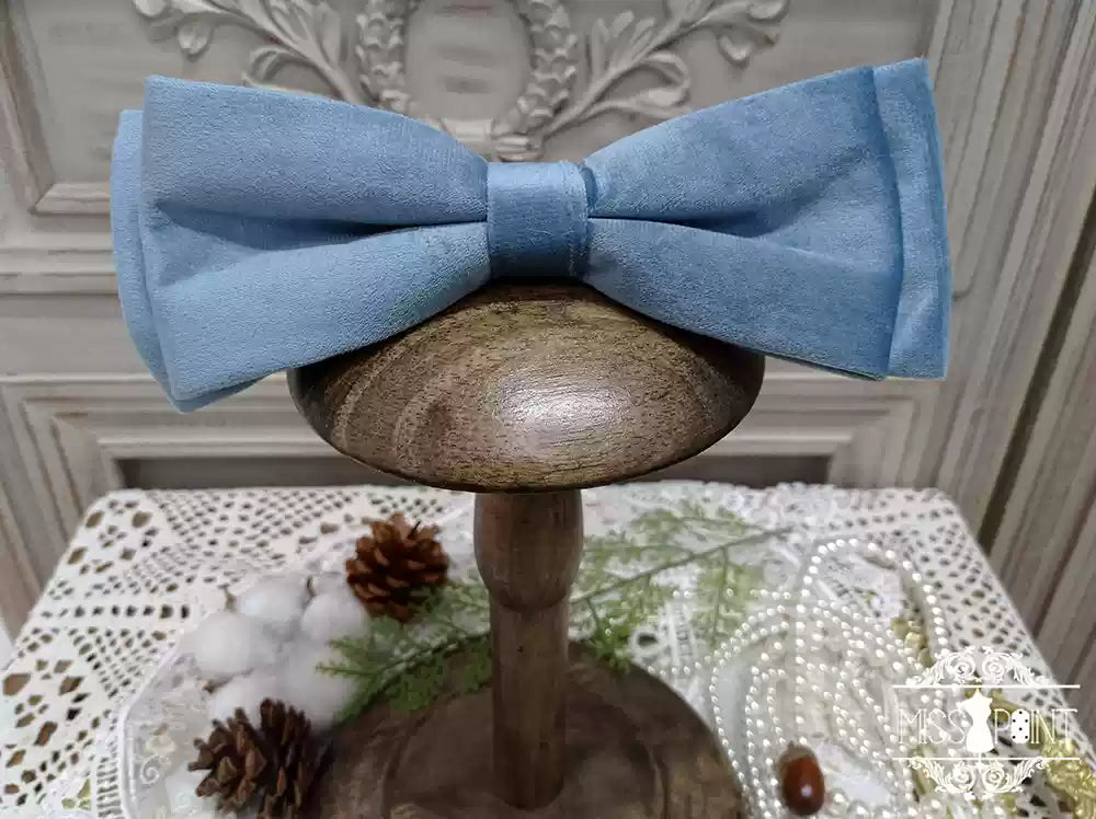 Miss point~Rose Silhouette~Lace Bow KC Lolita Accessories misty blue KC