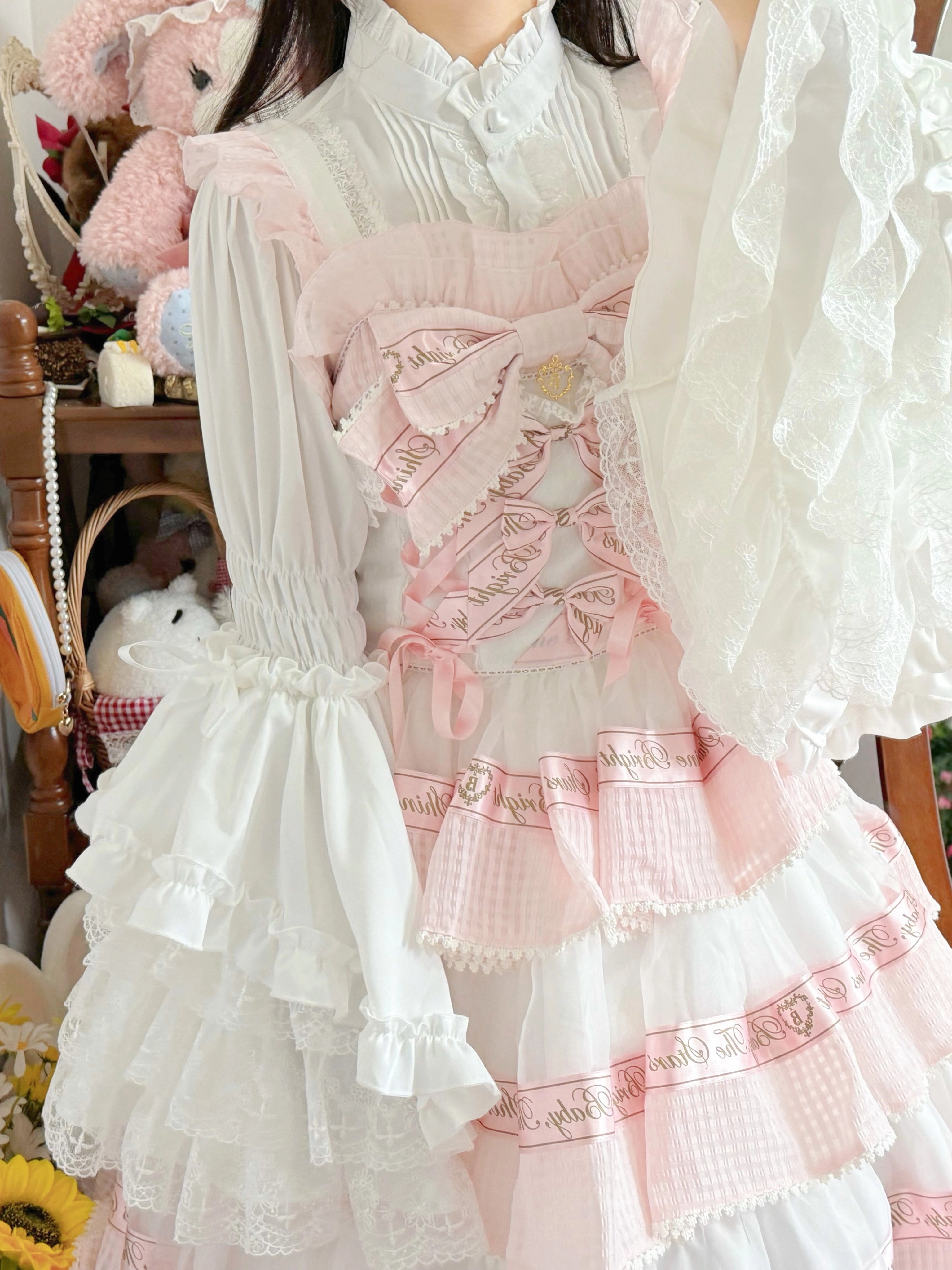 Twilight Zone - Gorgeous Sweet Lace Lolita Shirt, Hime Sleeve 44049:793731