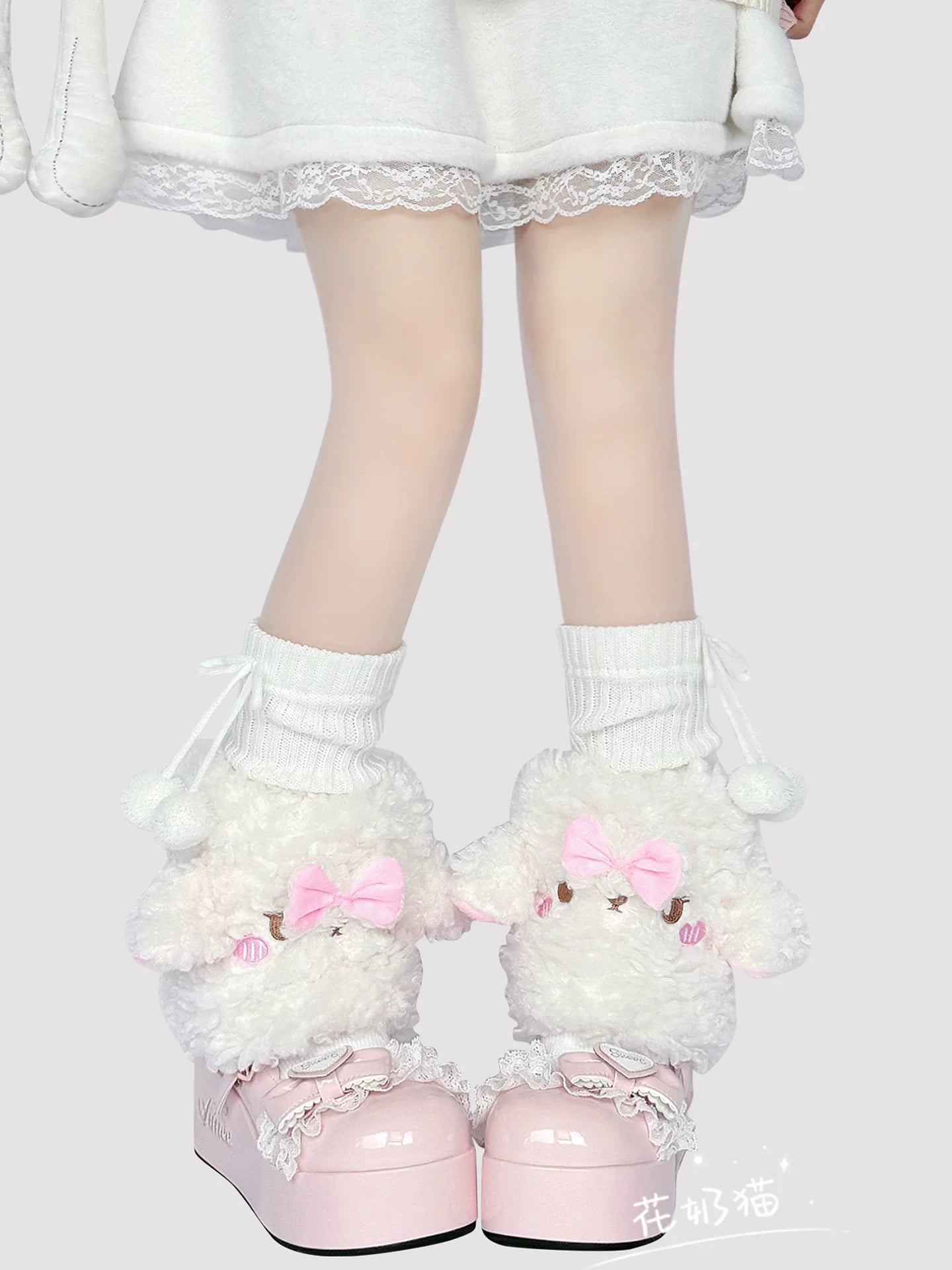 Winter Kawaii Lolita Leg Warmers, Lamb-shaped
