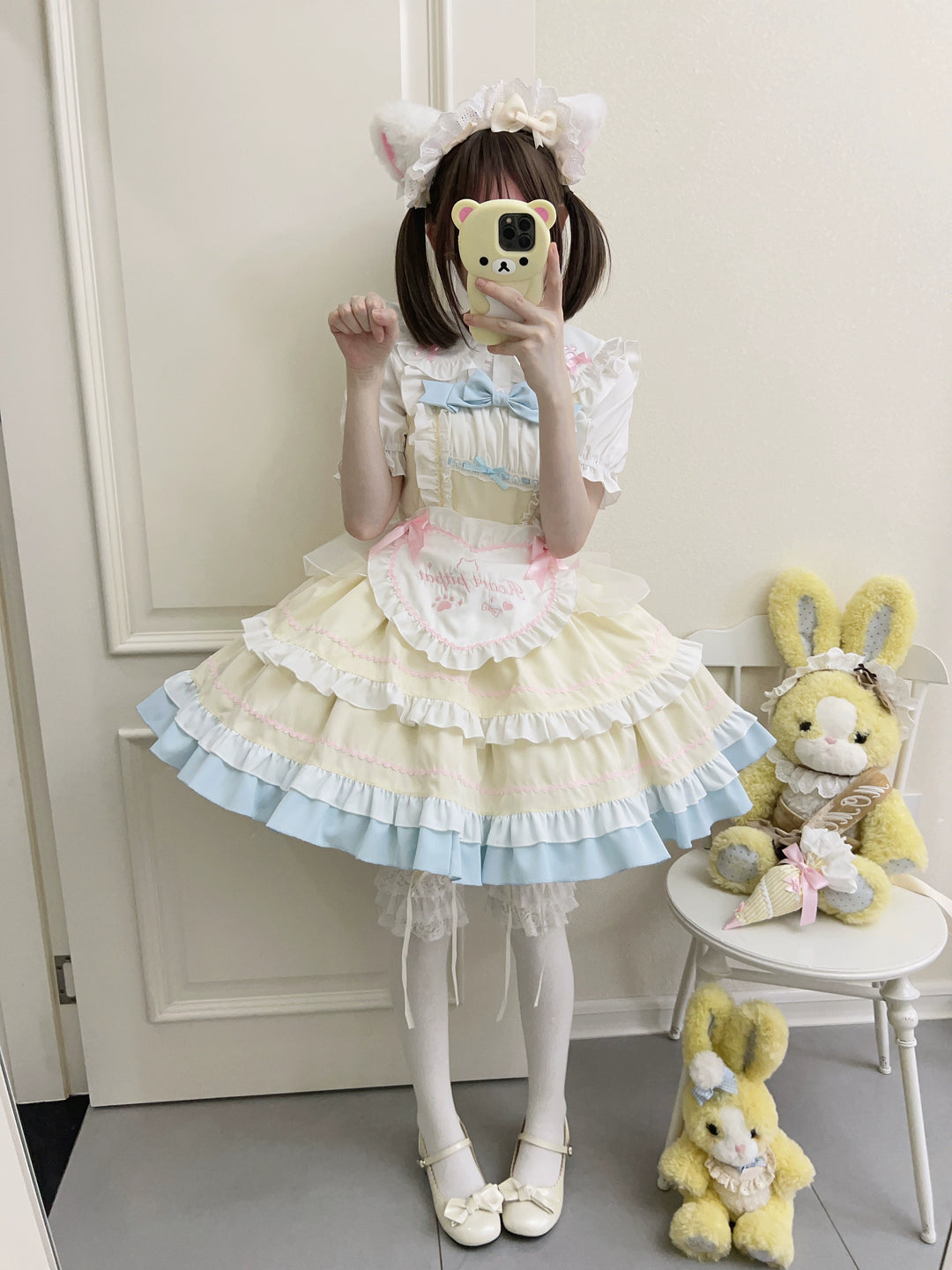 Sugar Girl~Cat Ear Tale~Sweet Lolita Jumper Dress Suspender Dress   