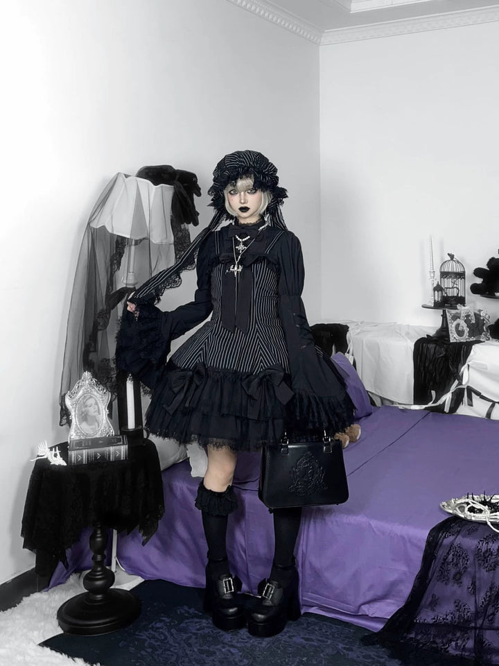 Frozen in time~Bunny Fantasy~Gothic Lolita JSK Dress Princess Sleeve Shirt