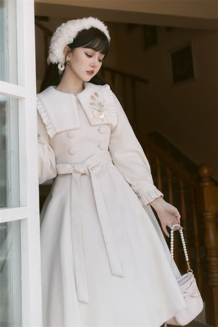 Letters from Unknown Star~Tulip Coat~Winter Elegant Lolita Dress Overcoat   