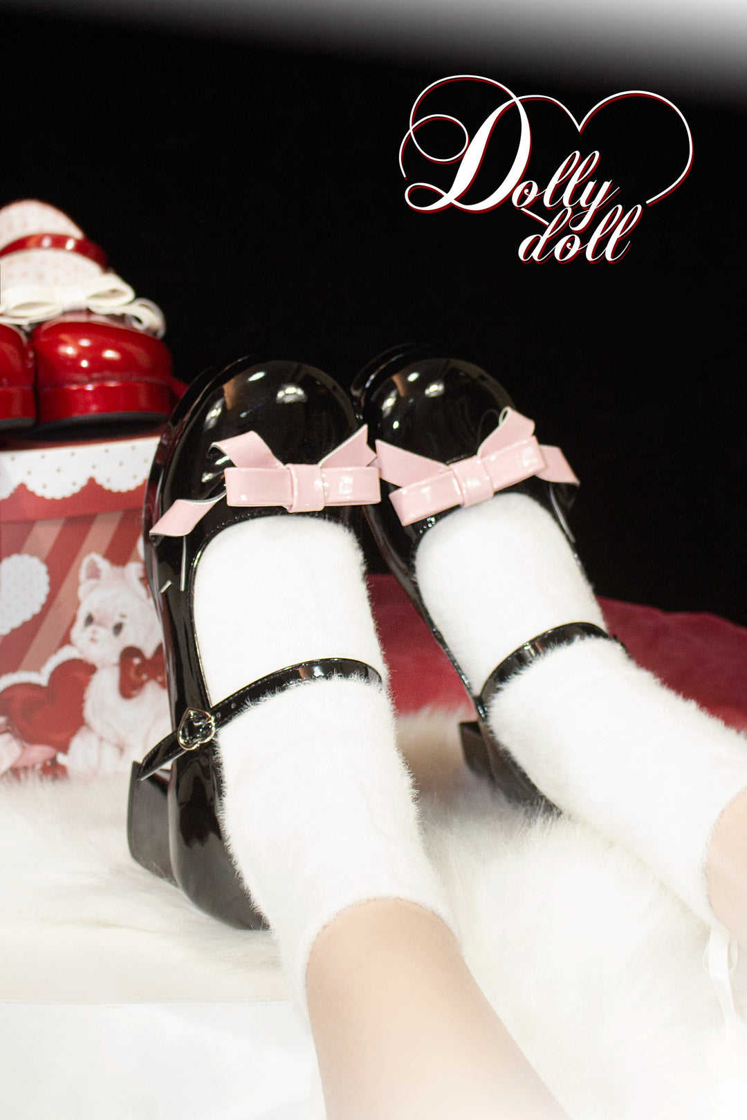 Dolly Doll~Lovers' Gift~Round Toe Middle Heel Mary Jane Lolita Shoes 32678:397976