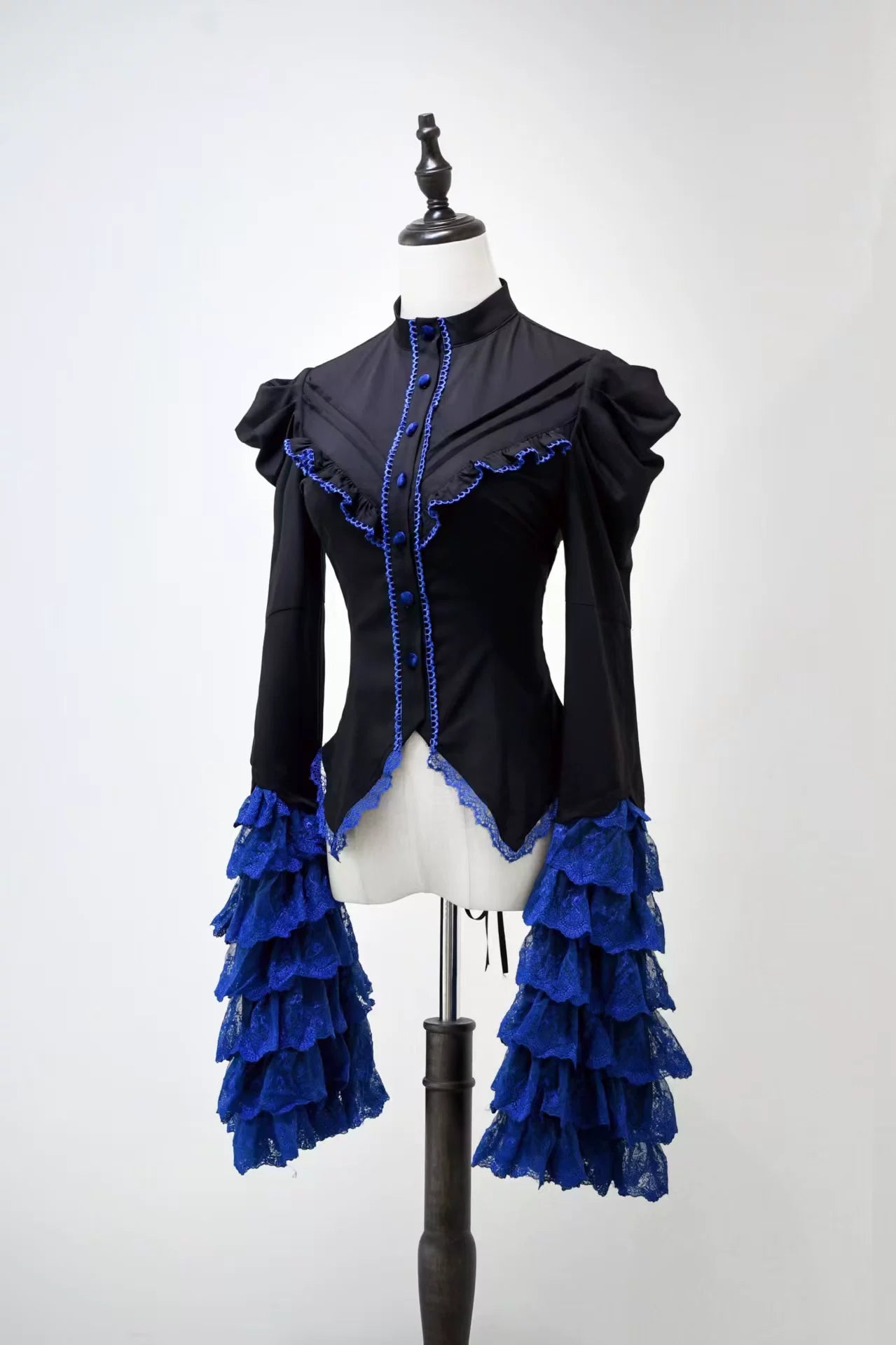 Twilight Hour - Gothic Lolita Hime-sleeve Blouse & Corset Skirt Set (L M S XL XS) 45373:845775