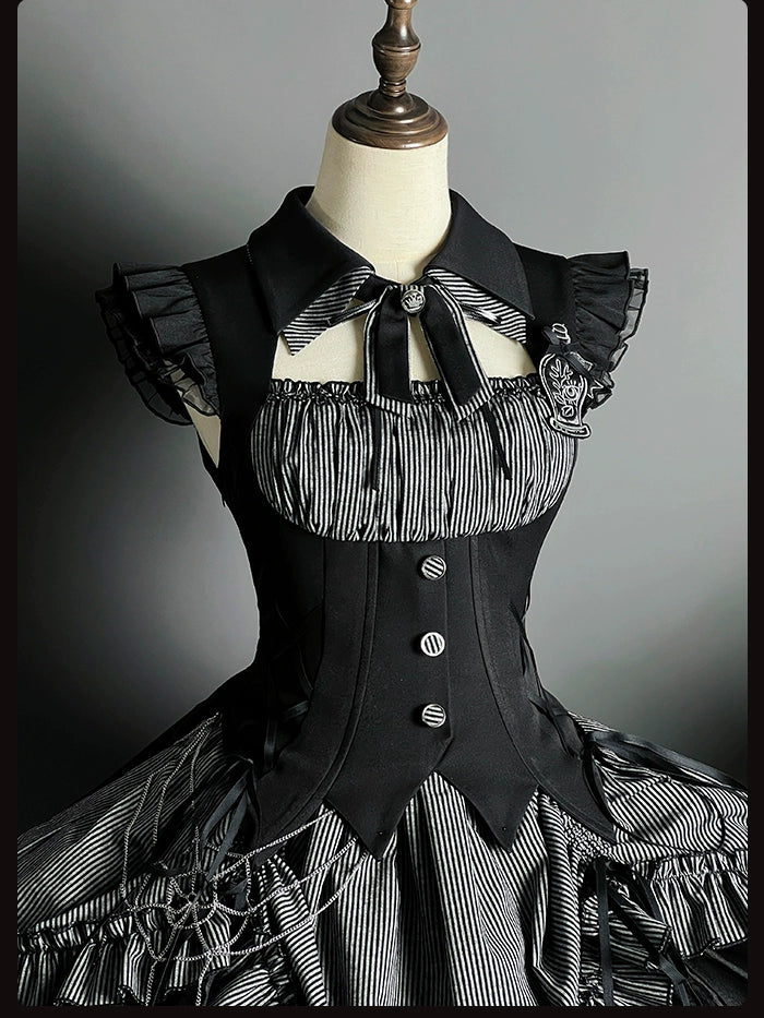 Alice Girl~Lolita Potion~Gothic Lolita JSK Halloween Sleeveless Lolita Dress   