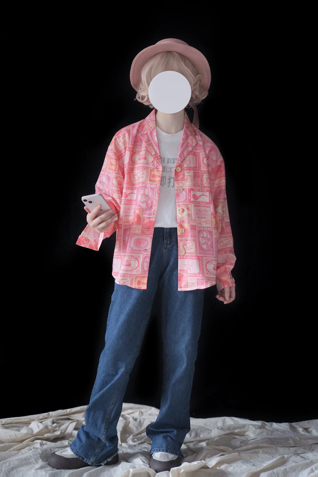Miss Cube - Antique Label - Retro Lolita Shirt American Customized Loose Print Blouse