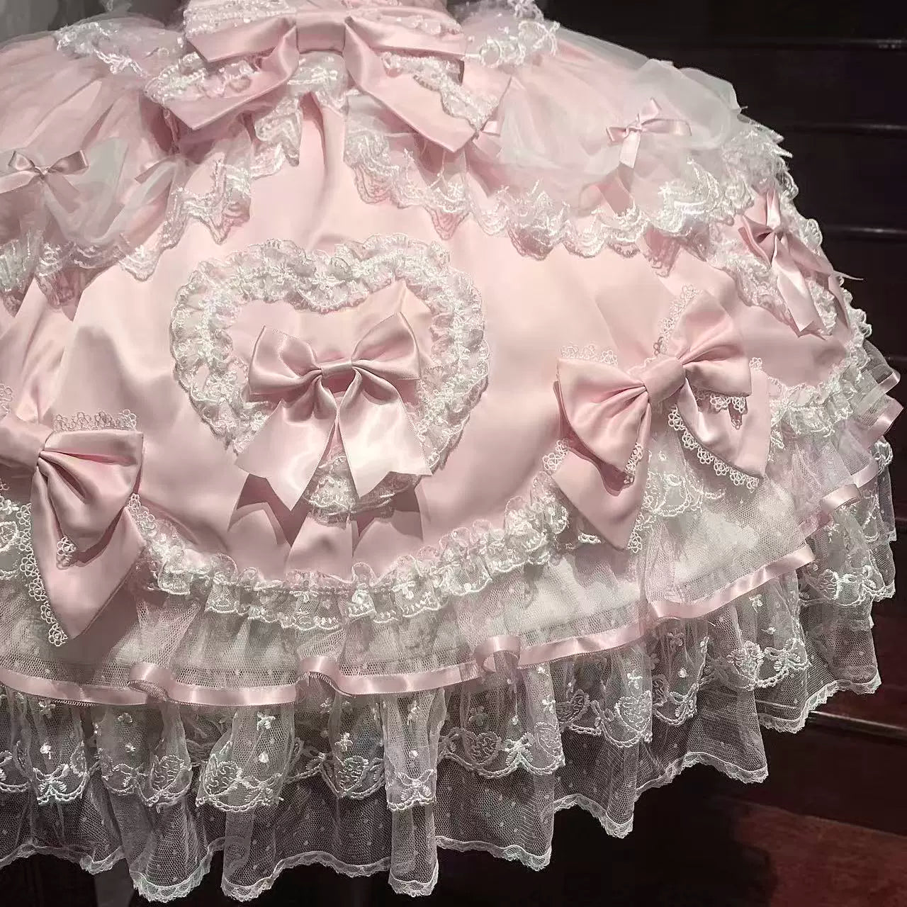Sugar Girl - Velvet Sweetheart - Doll-like Sweet Lolita Jumper Dress, Bow Accents 44021:792763