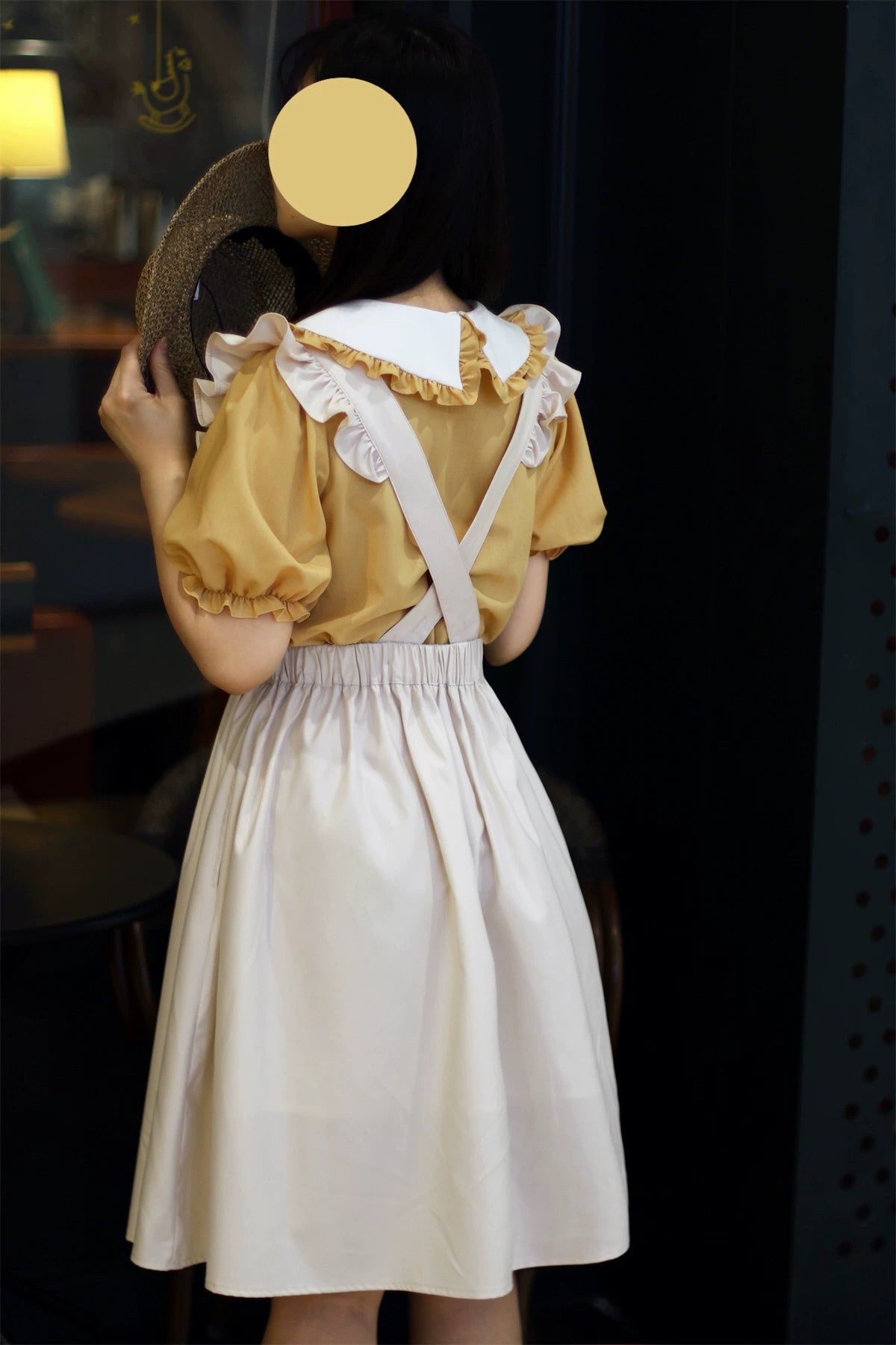 Little Florist - Classic Lolita Salopette Dress & Blouse Set, Tulip Embroidery 45833:864193