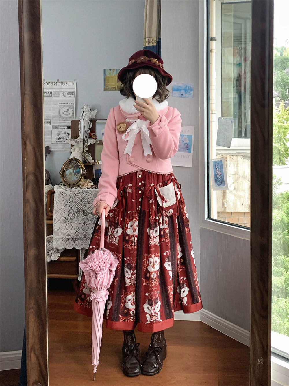 LeMiroir - Winter Solstice - Elegant Lolita Winter Short Coat & SK 44069:794284