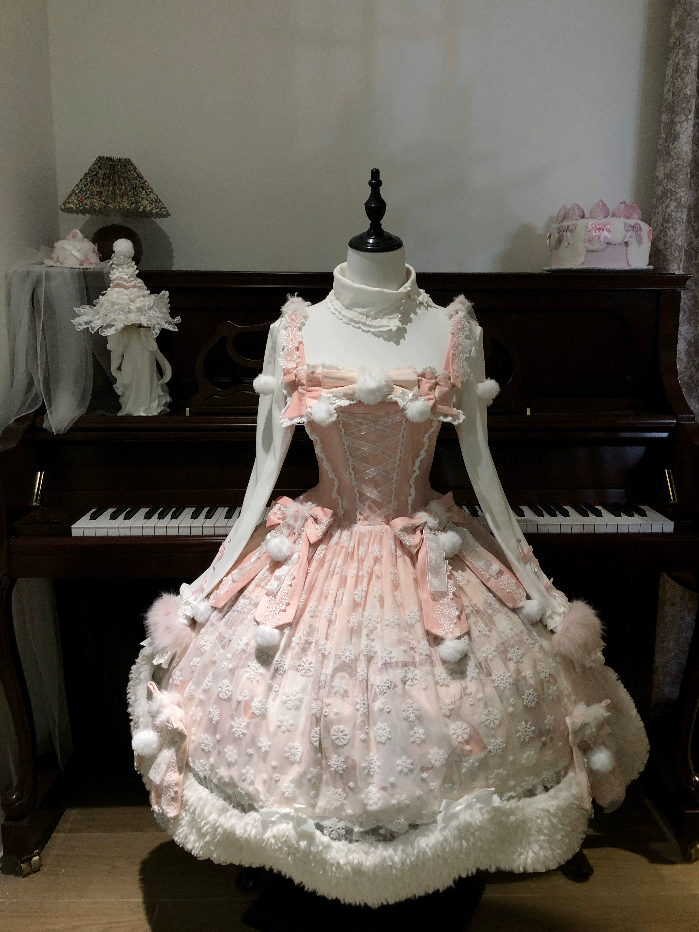 Jiuniangtutao - Edelweiss Moment - Fluffy Sweet Lolita JSK, Snow Details 44264:801698