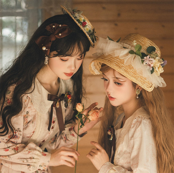 (Buyforme)Miss Point~ Forest Lolita Small Straw Hat Clip KC Accessory 29484:342796