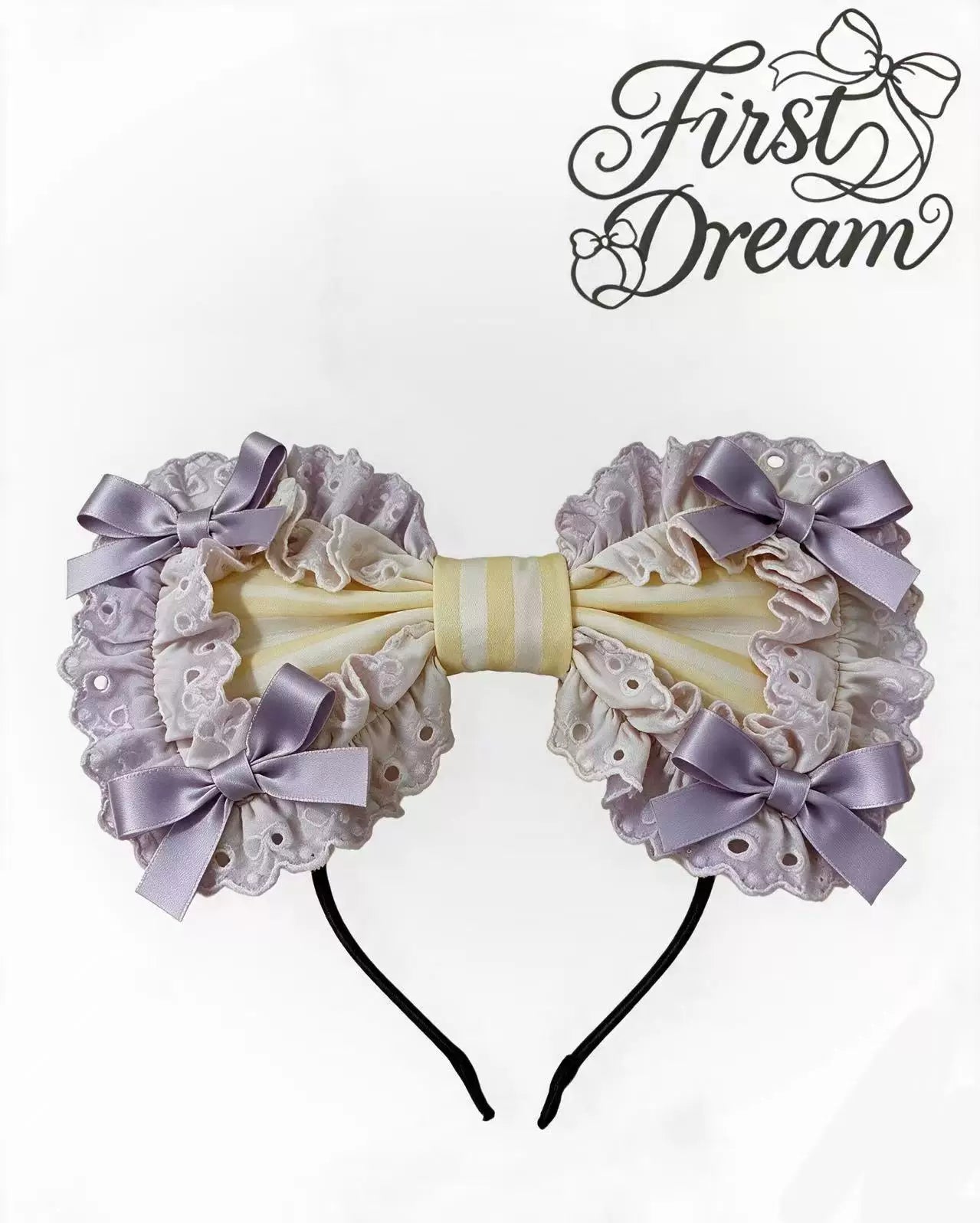 Eternal Girlhood - Six-Panel Old School Lolita Striped JSK & OP, Bow Accents (L M S XL) 45811:863024