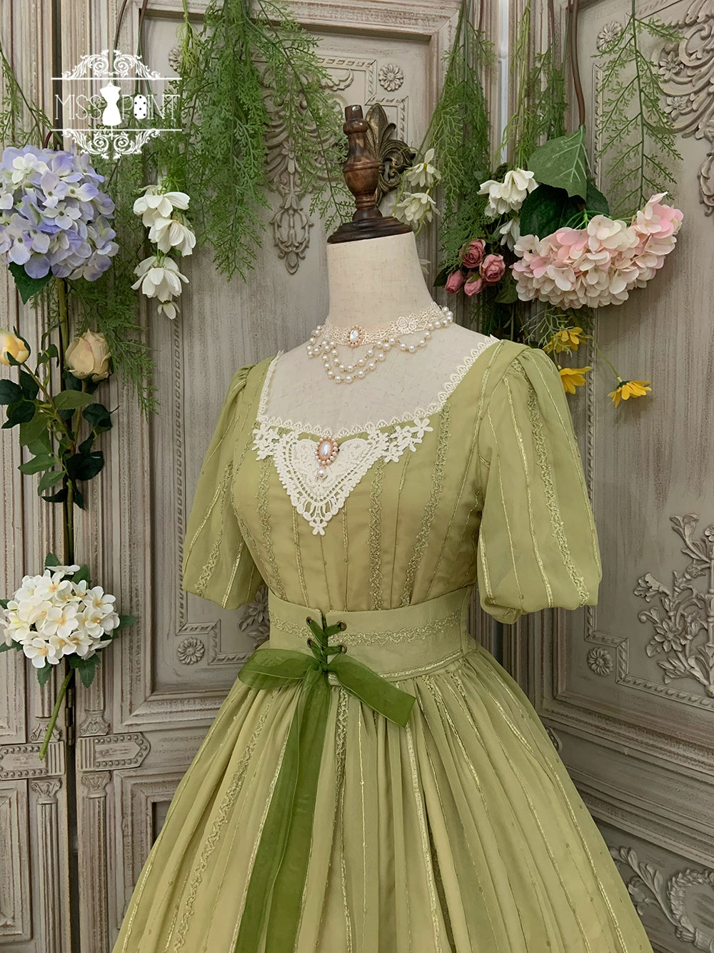 Miss Point~Tulip~Classic Lolita OP Dress Short Sleeve Dress Multicolors 19622:405394