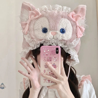 MAID~Winter Lolita Hat Plush Bear Ear Hat   