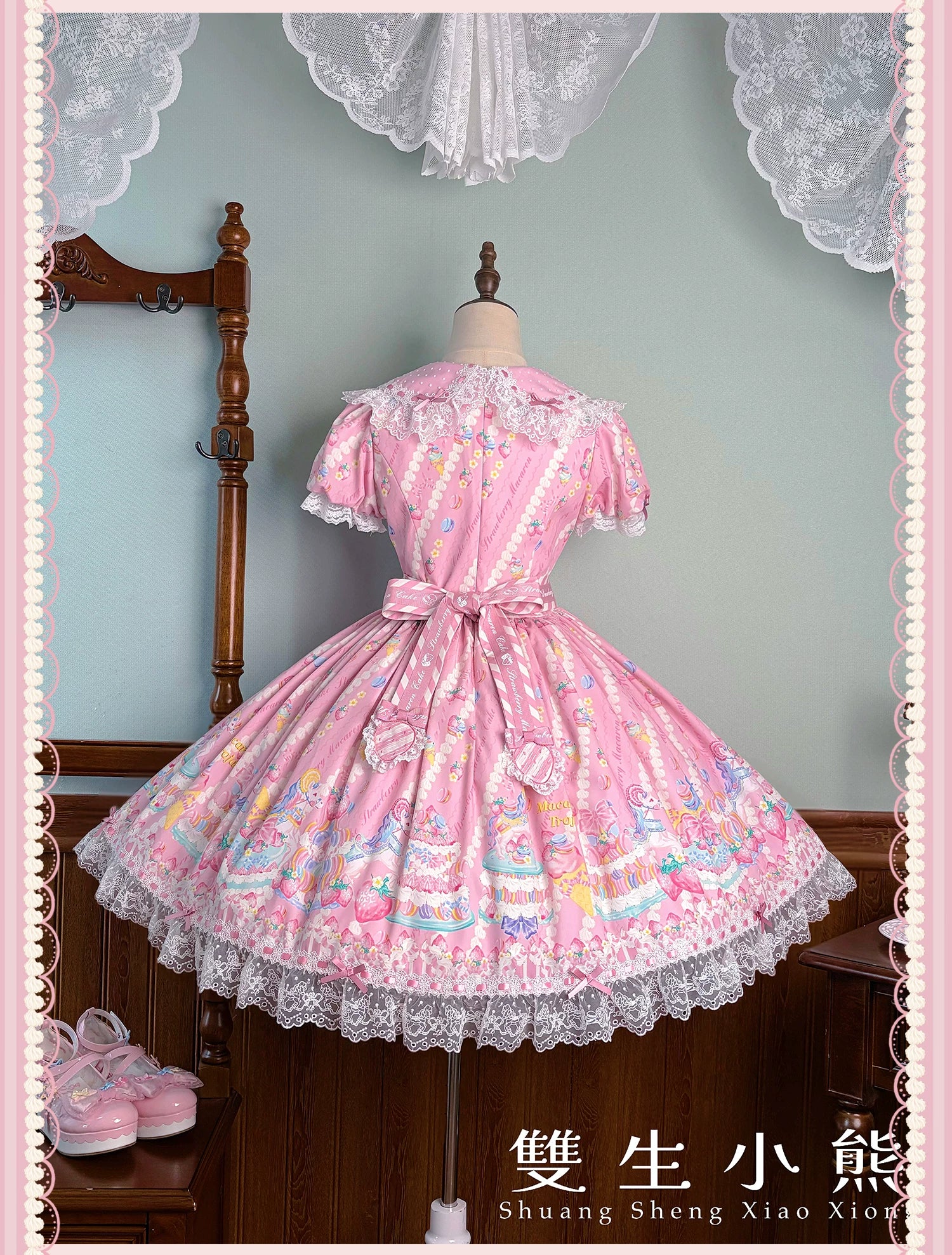 Macaron - Printed Sweet Lolita OP Dress, Old School Lolita JSK Available 45078:833889