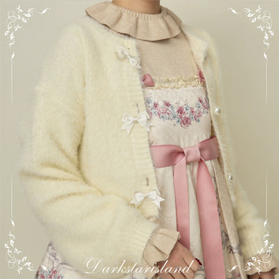 Dark Star Island~Little Fluffy~Winter Vintage Lolita Cardigan Warm Thick Sweater   