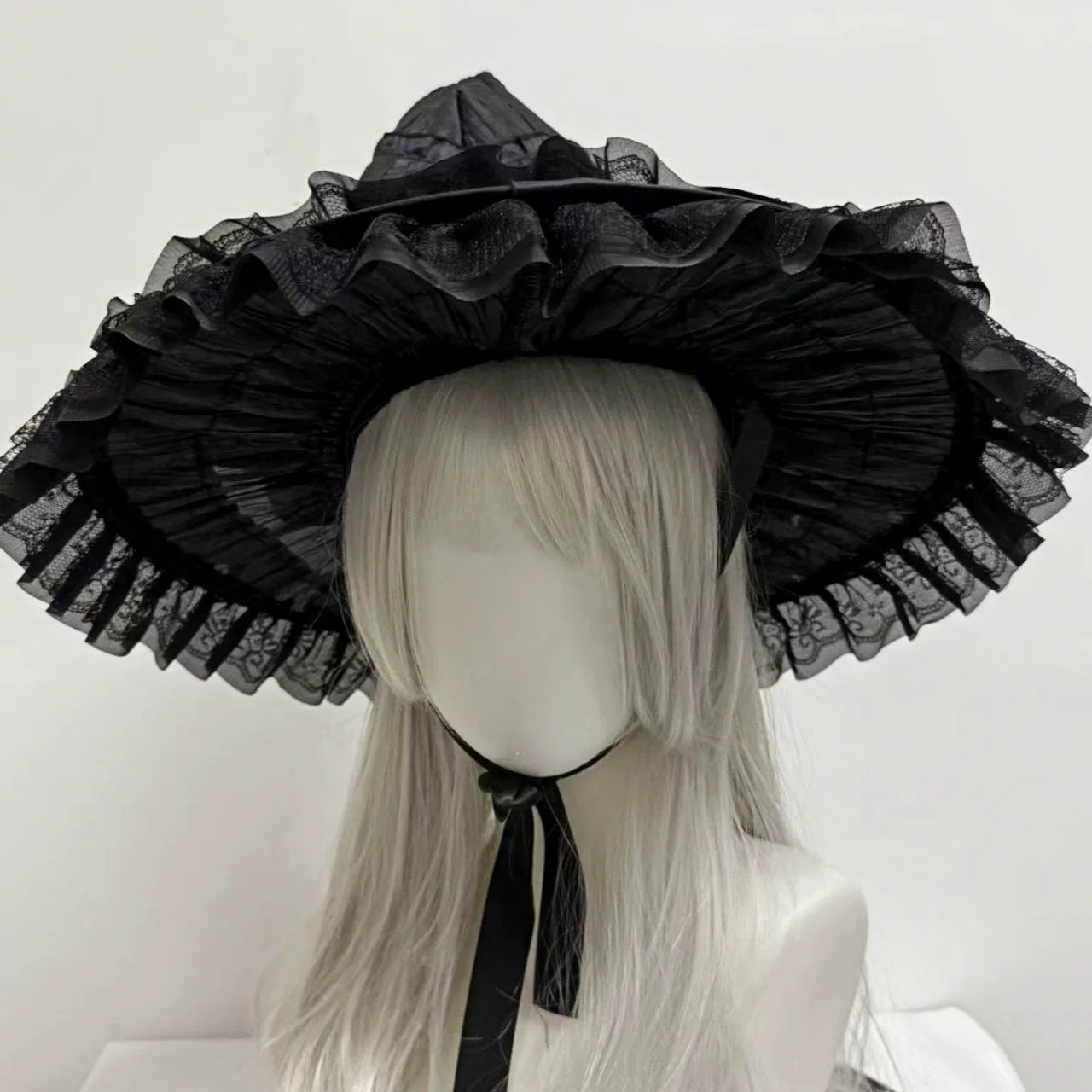 Gothic Lolita Witch Hat, Detachable Bow