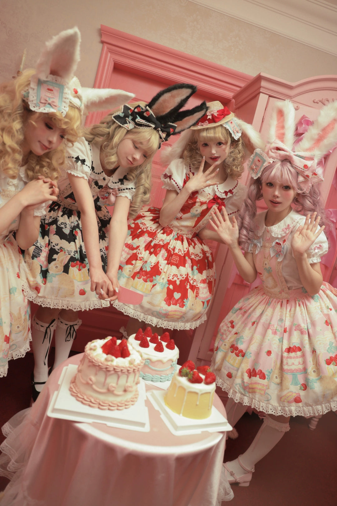 Dark Star Island~Honey Bunny Cake~Sweet Lolita JSK/OP/Strap SK/Shirt   