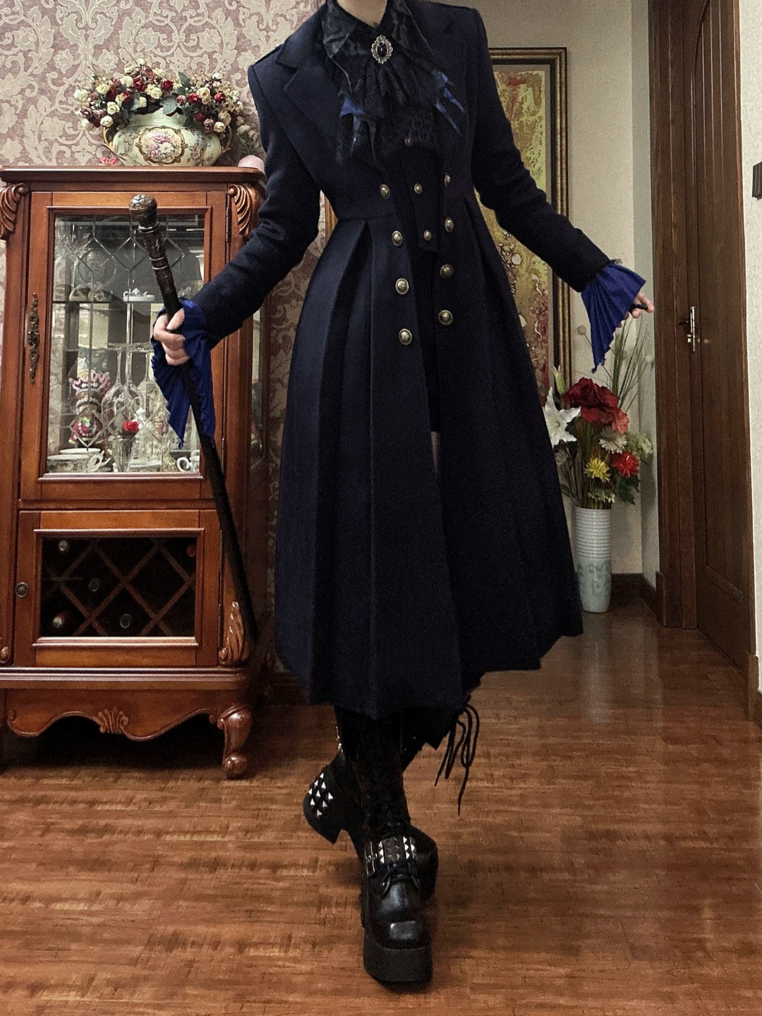 Gazing Galactic~Ouji Lolita Coat Winter Gothic Prince Wool Outwear   